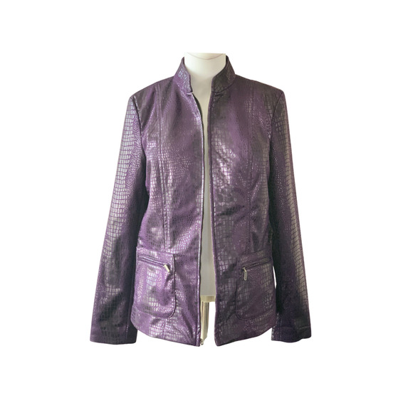 Elementz Purple Animal Print Jacket Women’s Size S - Picture 4 of 8